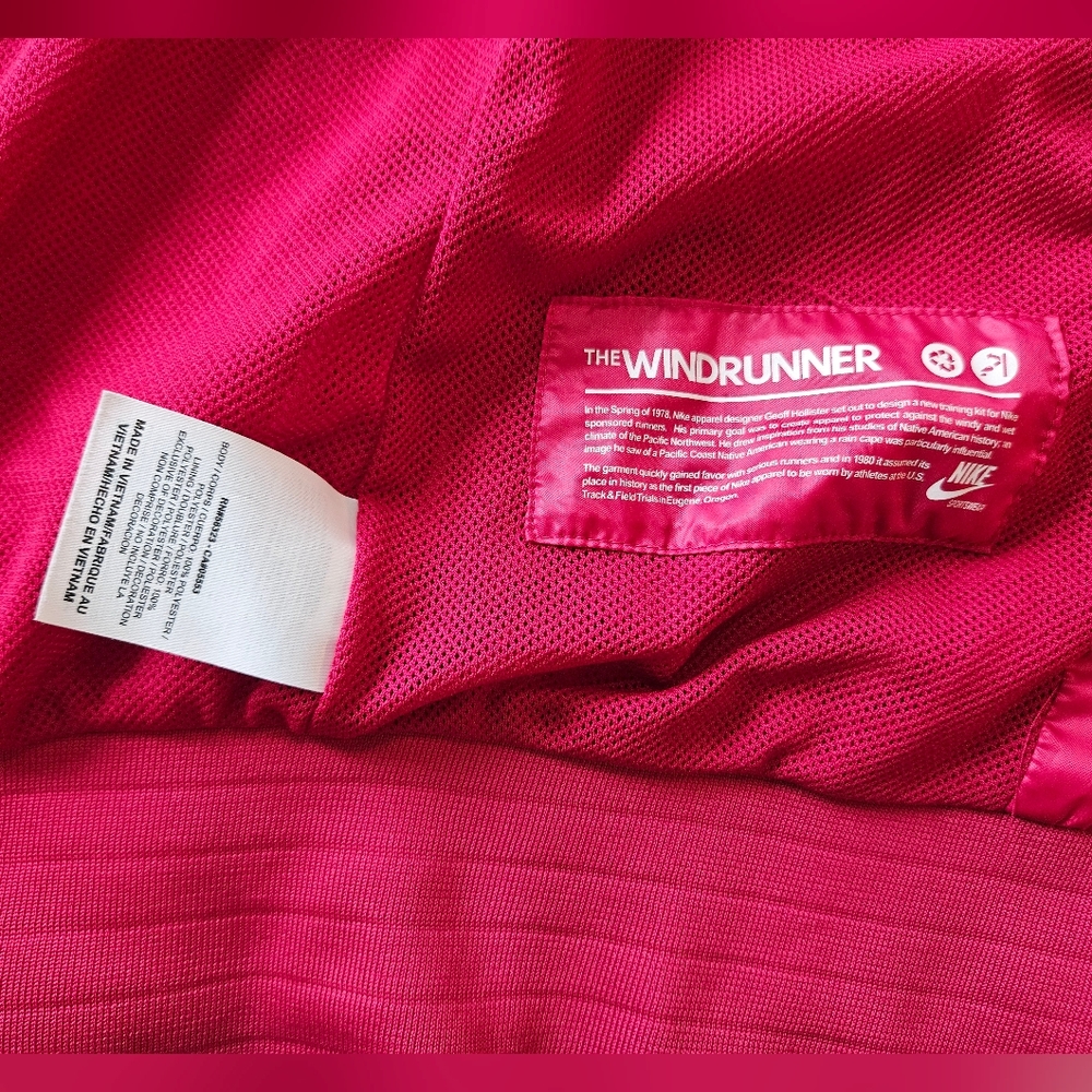 Nike Windrunner Colorblock Lightweight Jacket Red… - image 3